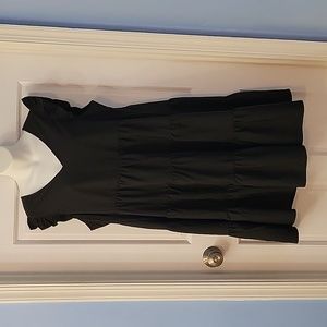 Guberry Multi-tiered Midi Dress with Ruffle Sleeves